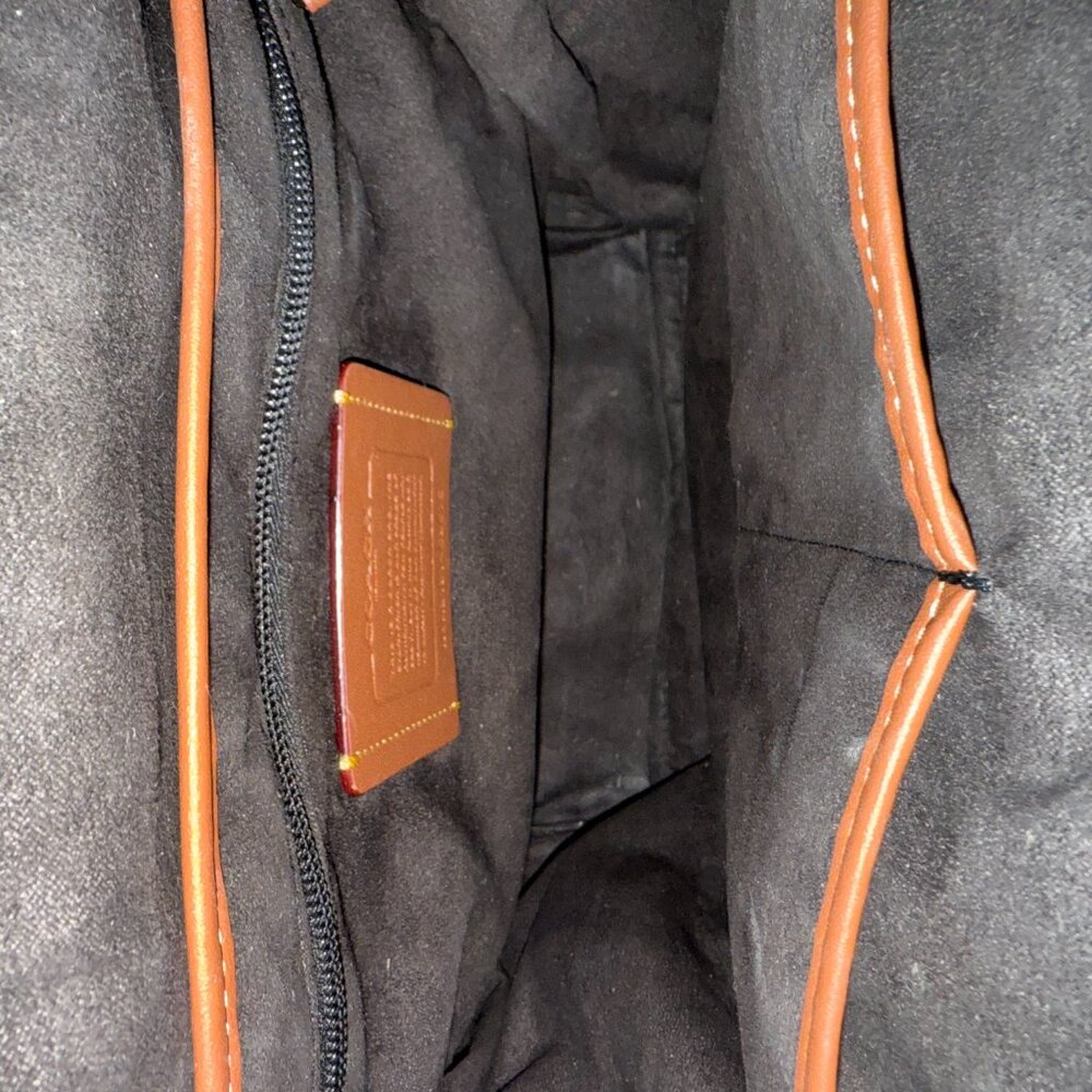 Coach Black Leather Hitch Backpack - Picture 5 of 6